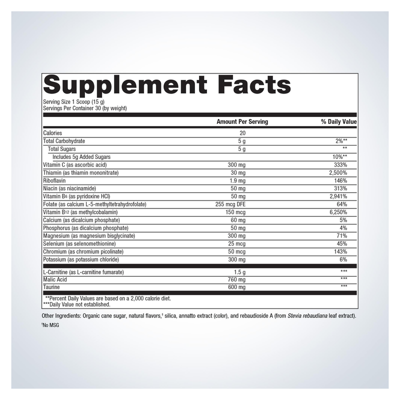 MitoVive (Orange) (450 g) — Supplement Facts