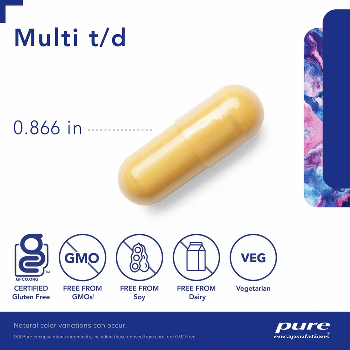 Multi t/d-Vitamins & Supplements-Pure Encapsulations-60 Capsules-Pine Street Clinic