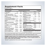 Multigenics Multivitamin with Iron (180 Tablets) — Supplement Facts