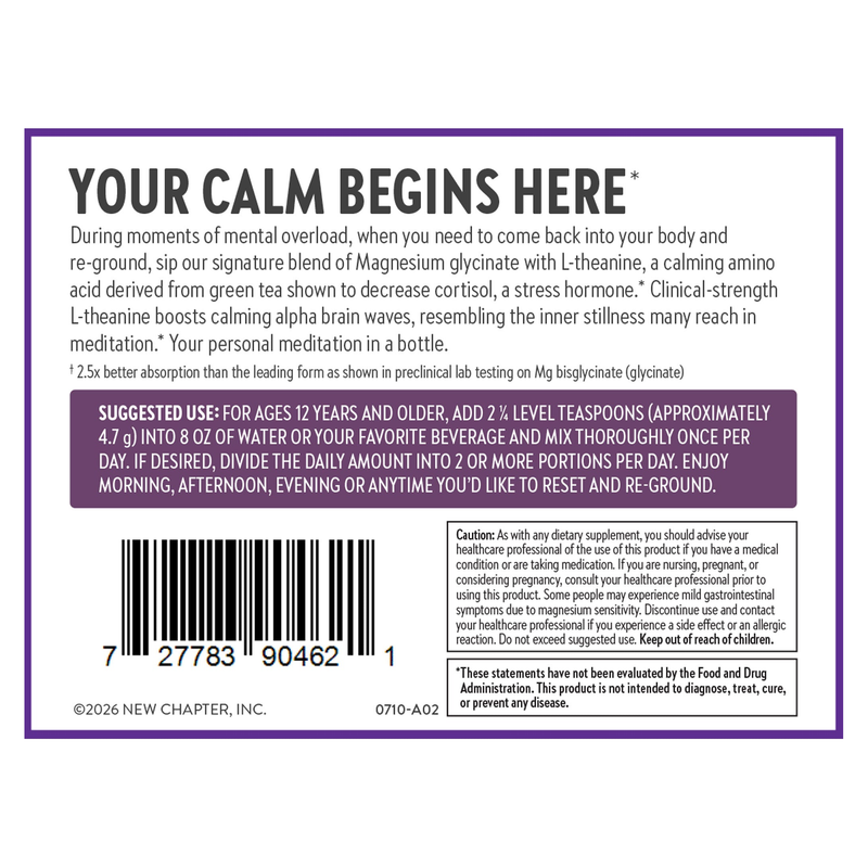 Magnesium + L Theanine Powder, Lavender Lemon (141 g)