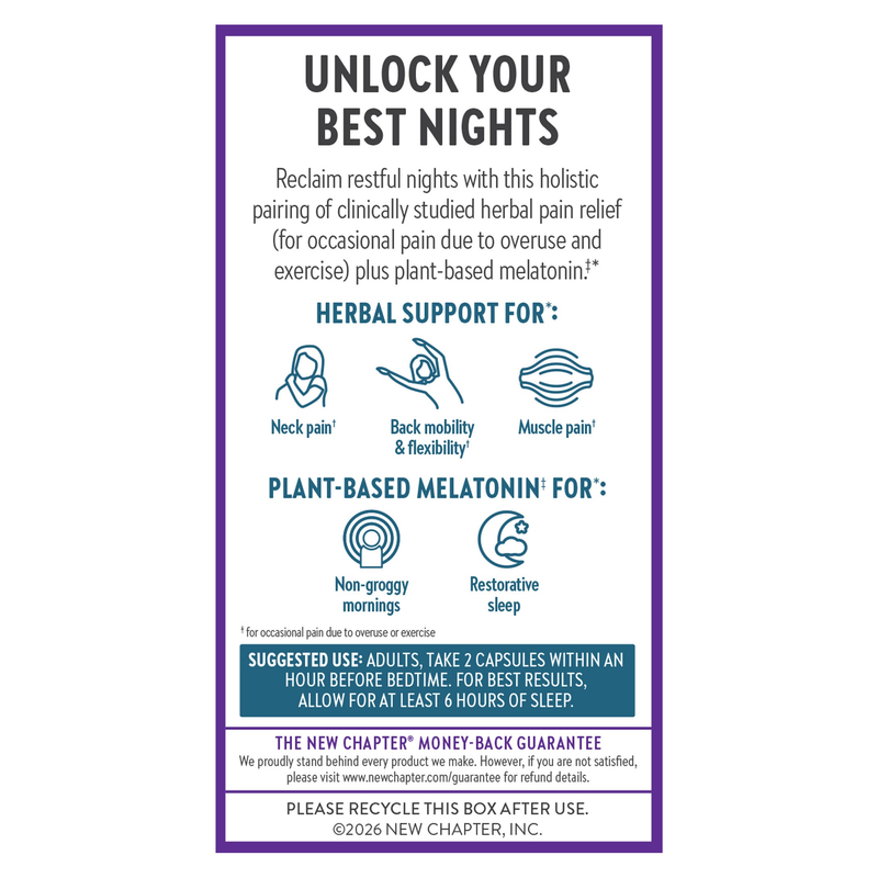 Drug-Free Pain Relief + Sleep Support (60 Capsules)