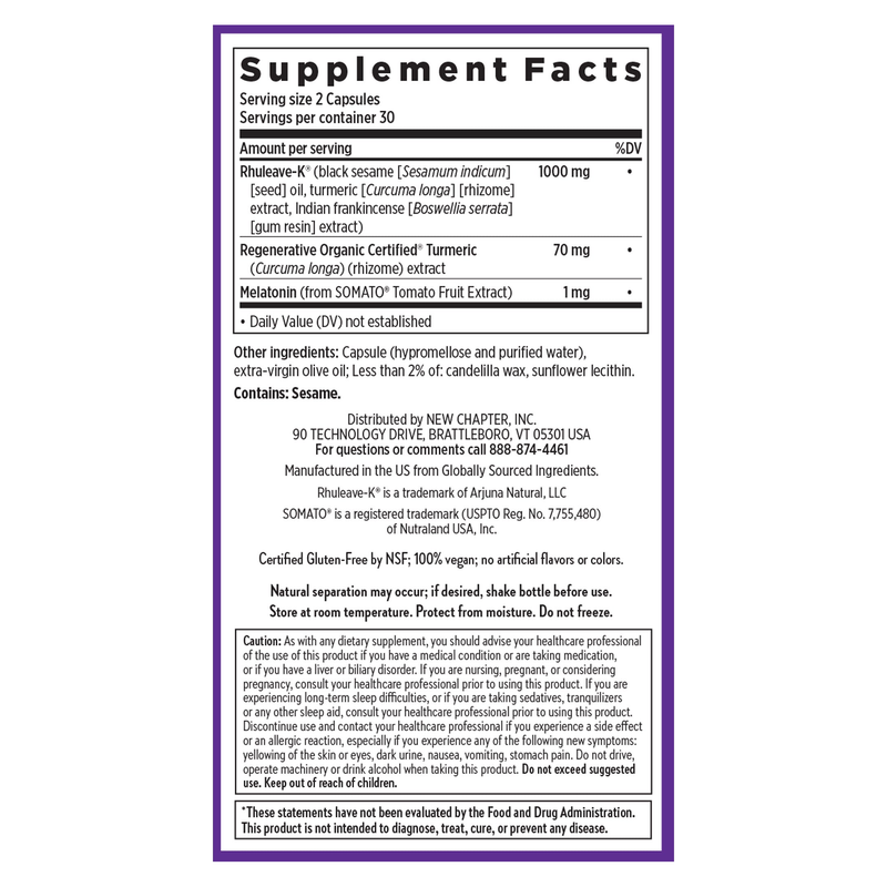 Drug-Free Pain Relief + Sleep Support (60 Capsules)