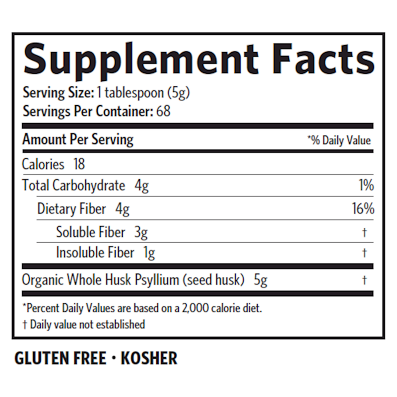 Organic Whole Husk Psyllium (340 g)