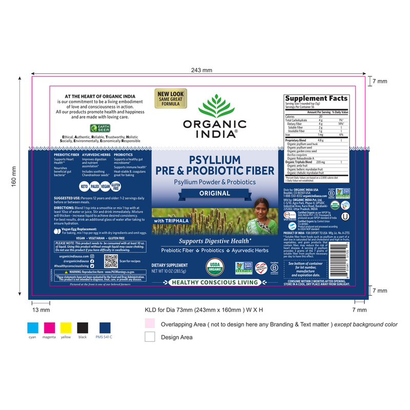 Psyllium Pre & Probiotic Fiber Original (283 g)