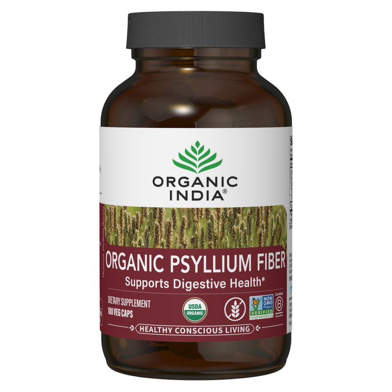 Organic Psyllium Fiber (180 Capsules)