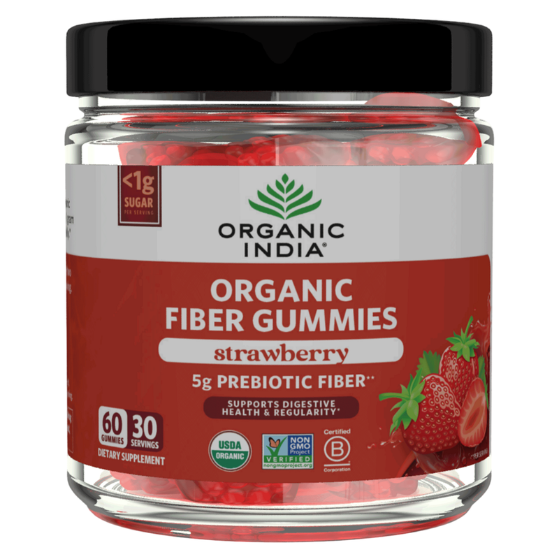 Organic Fiber Gummies, Strawberry (60 Gummies)