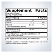 OmegaGenics Borage Seed GLA Oil 240 mg (90 Softgels) — Supplement Facts
