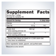 OmegaGenics Evening Primrose Oil (90 Softgels) — Supplement Facts