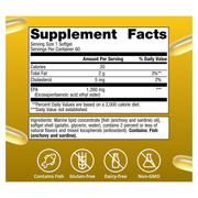OmegaGenics Fish Oil EPA 1200 mg (90 Softgels) — Supplement Facts