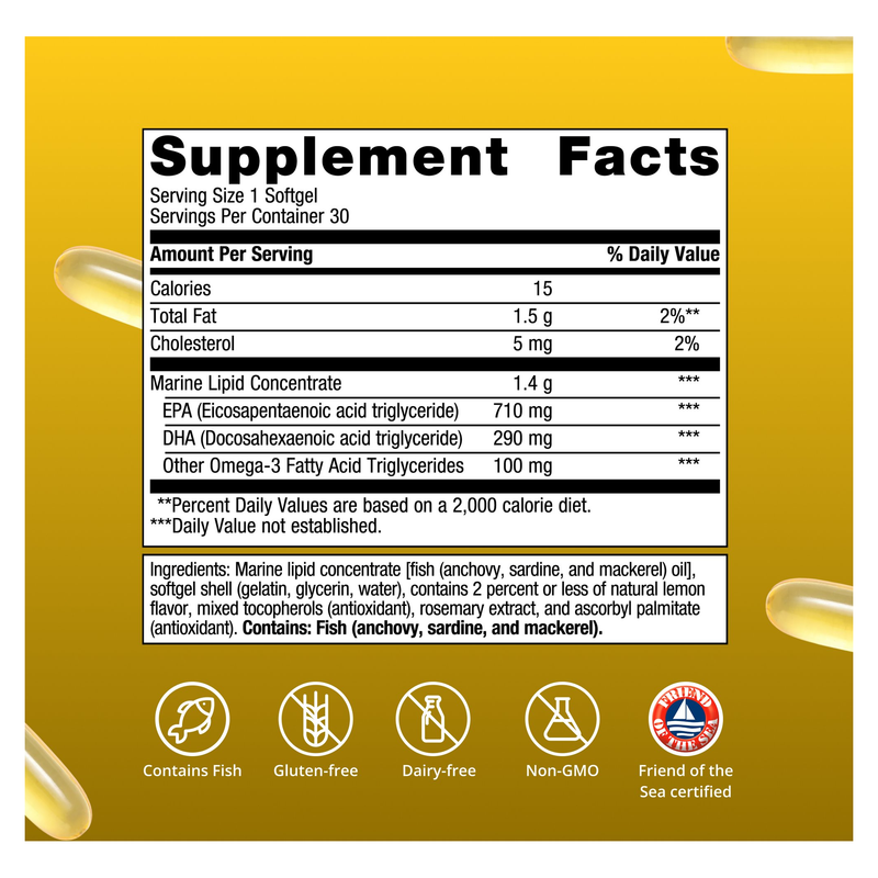 OmegaGenics 5-in-1 Fish Oil EPA-DHA 1000 mg