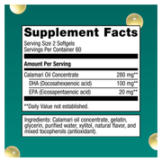 OmegaGenics Kids DHA (120 Softgels) — Supplement Facts