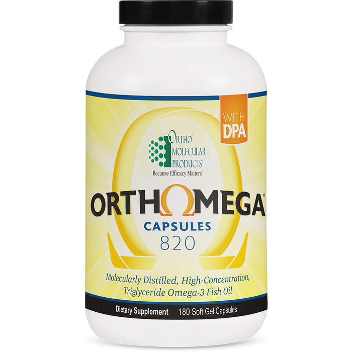 Orthomega (820 mg)-Ortho Molecular Products-180 Softgels-Pine Street Clinic