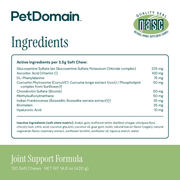 Joint Support Formula - Supplement Facts (Soft Chews)