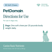 Canine Basic Nutrients (90 Soft Chews) - Directions for Use