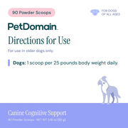 Canine Cognitive Support Powder (4 Ounces) - Directions for Use