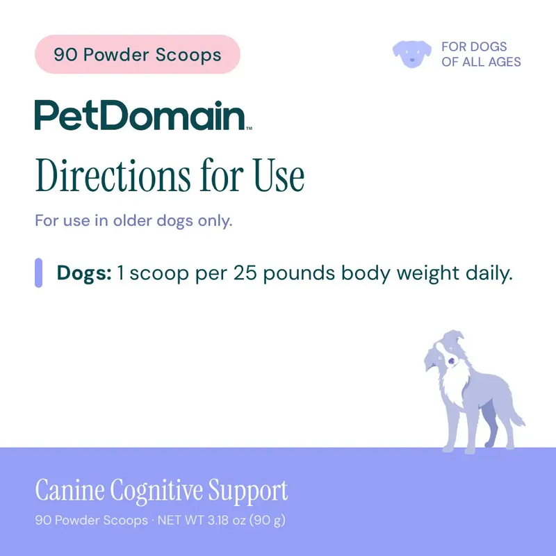 Canine Cognitive Support Powder (4 Ounces) - Directions for Use