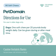 Canine Geriatric Basics - Directions for Use (Soft Chews)