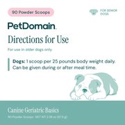 Canine Geriatric Basics - Directions for Use (Powder)