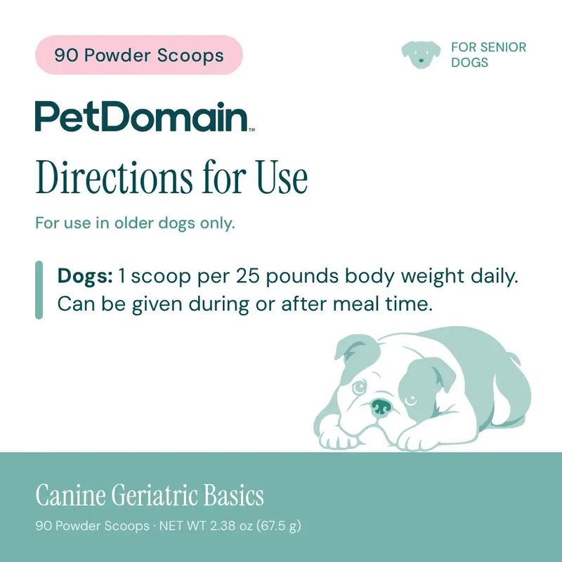 Canine Geriatric Basics - Directions for Use (Powder)