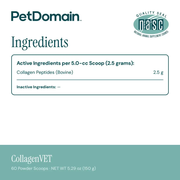 CollagenVET (150 Grams) - Supplement Facts