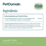 CurcuVET-SA150 - Supplement Facts (Soft Chews)