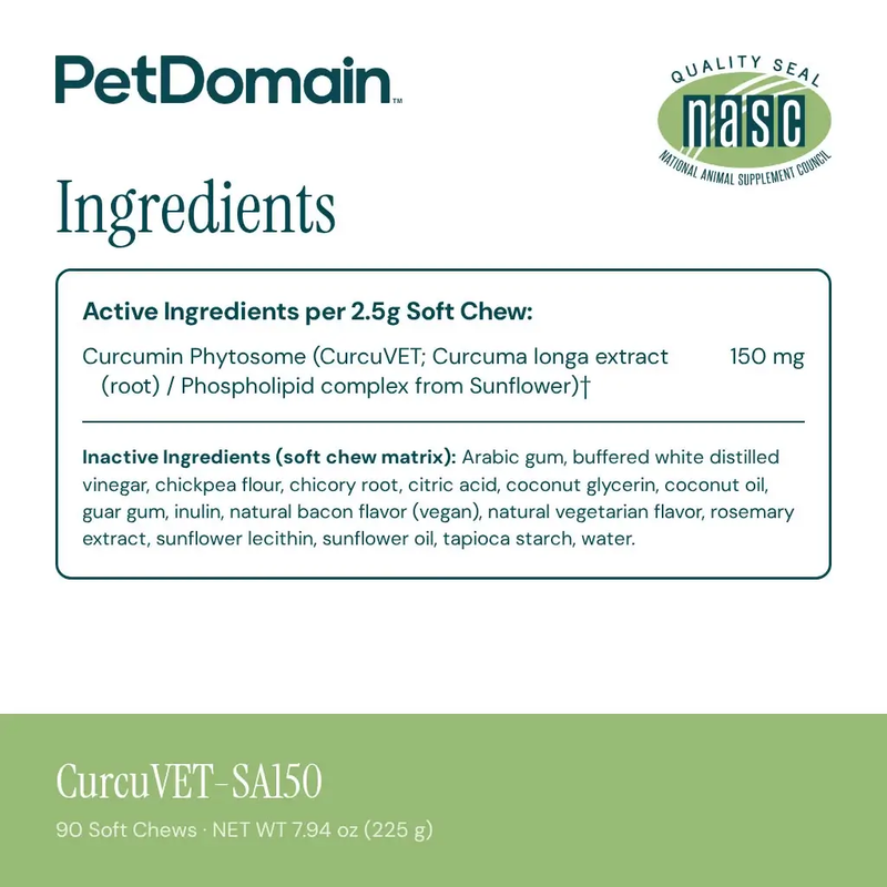 CurcuVET-SA150 - Supplement Facts (Soft Chews)