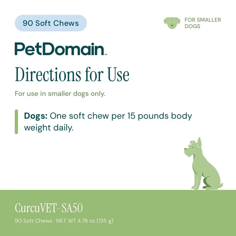CurcuVET-SA50 (Curcumin Phytosome) (90 Soft Chews) - Directions for Use