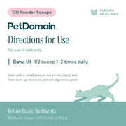Feline Basic Nutrients (120 Scoops) - Directions for Use