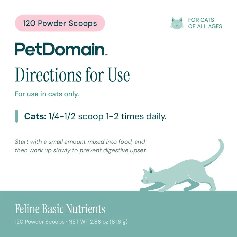 Feline Basic Nutrients (120 Scoops) - Directions for Use