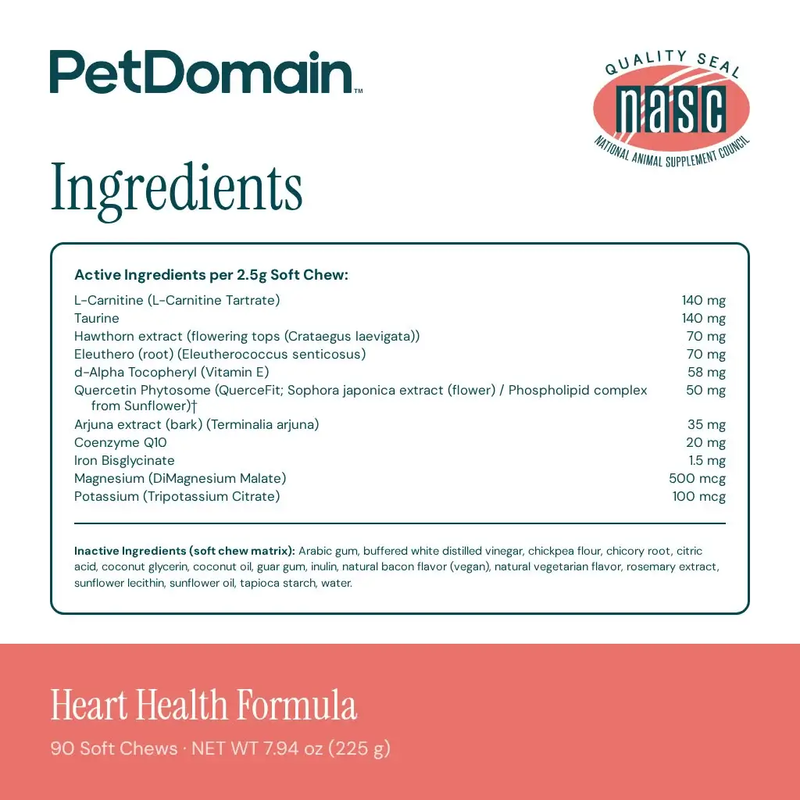 Heart Health Formula - Supplement Facts (Soft Chews)
