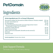 Joint Support Formula - Supplement Facts (Powder)