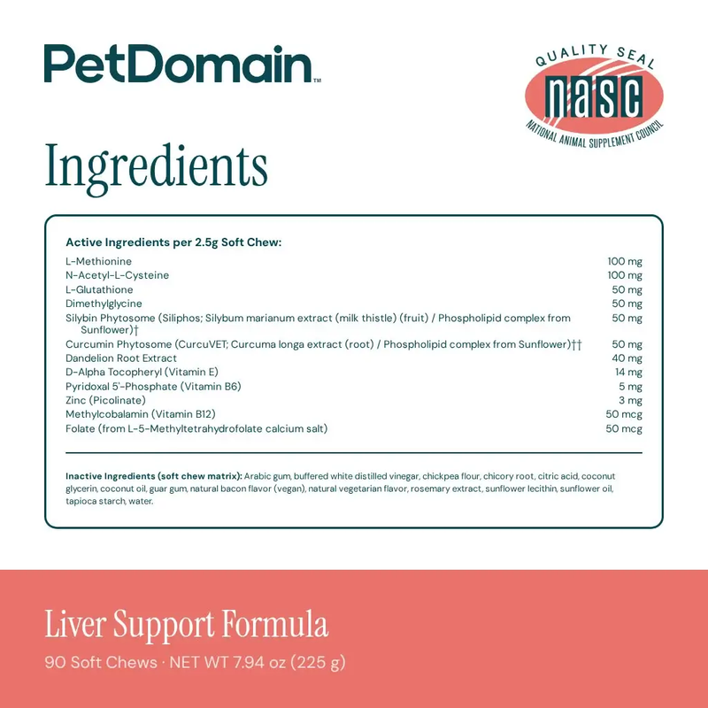 Liver Support Formula (Formerly Hepagen) - Supplement Facts (Soft Chews)