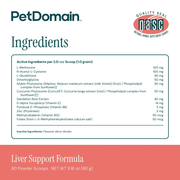 Liver Support Formula (Formerly Hepagen) - Supplement Facts (Powder)