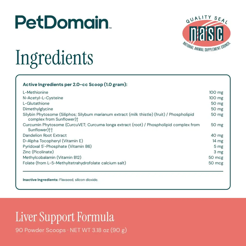 Liver Support Formula (Formerly Hepagen) - Supplement Facts (Powder)