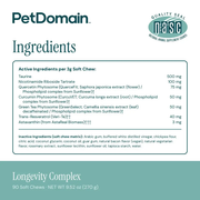 Longevity Complex (270 Grams) - Supplement Facts