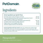 PhytoprofenVET (60 Soft Chews) - Supplement Facts