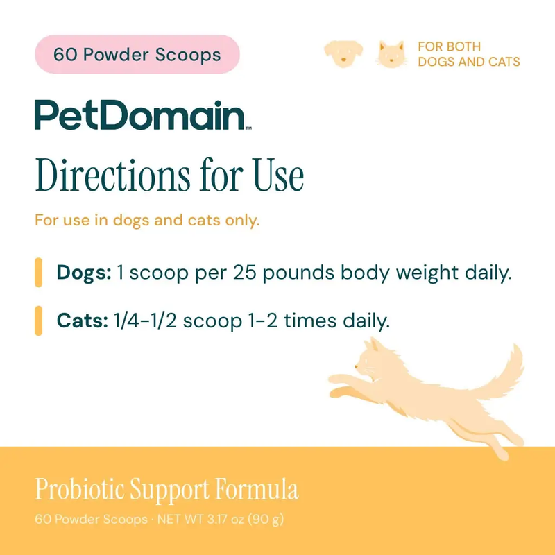 Probiotic Support Formula Powder (Formerly Bacillus CoagulansVET) (90 Grams) - Directions for Use
