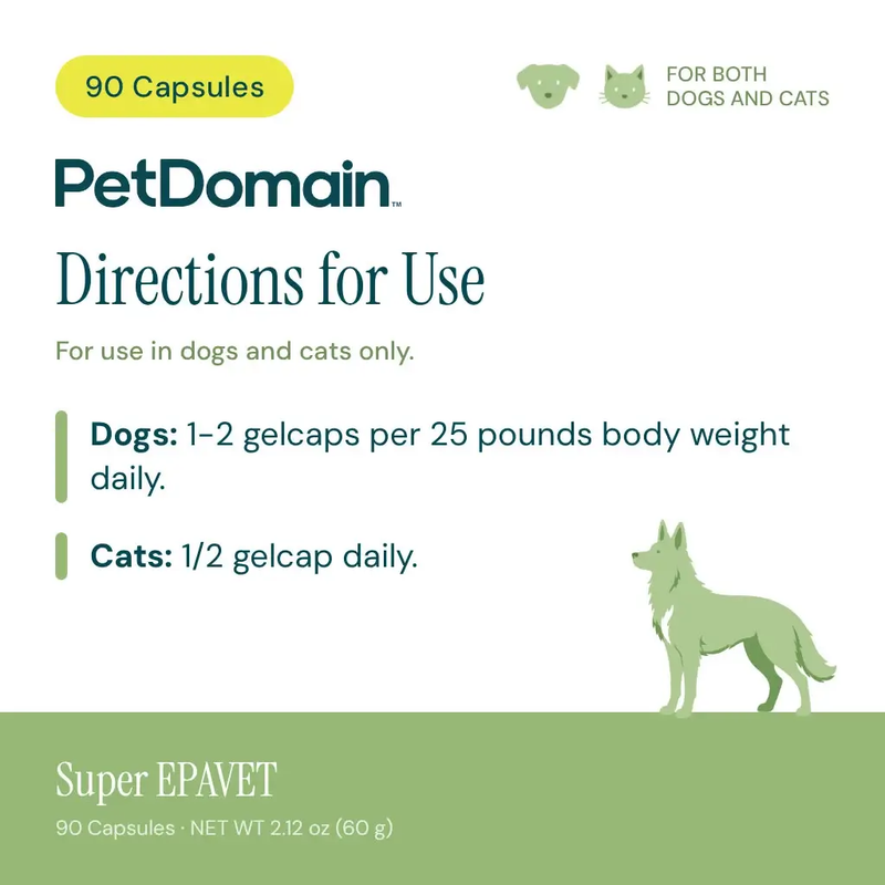 Super EPAVET (90 Capsules) - Directions for Use