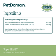 Super EPAVET (90 Capsules) - Supplement Facts