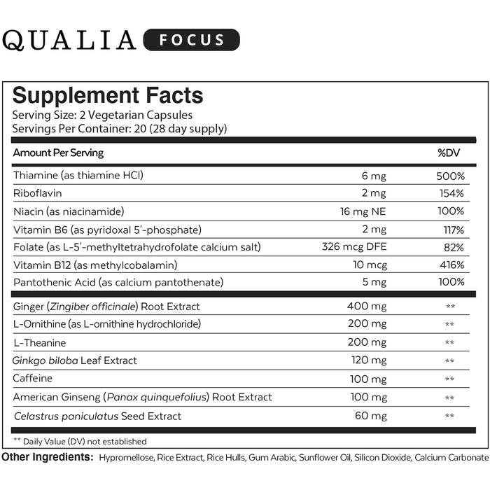 Qualia Focus (30 Capsules)-Vitamins & Supplements-Neurohacker-Pine Street Clinic