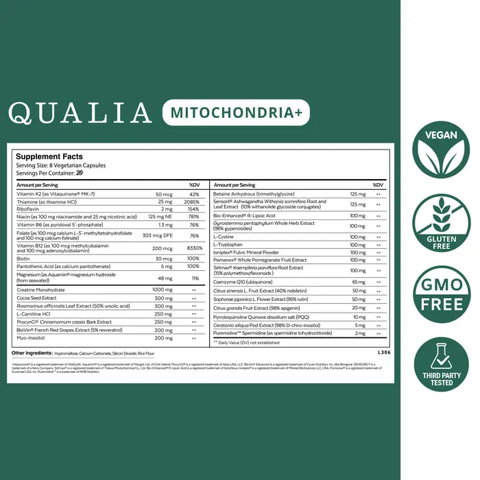 Qualia Mitochondria+ (160 Capsules)