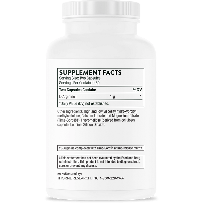 L-Arginine - Sustained Release (120 Capsules)