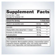 Sinuplex (120 Tablets) — Supplement Facts