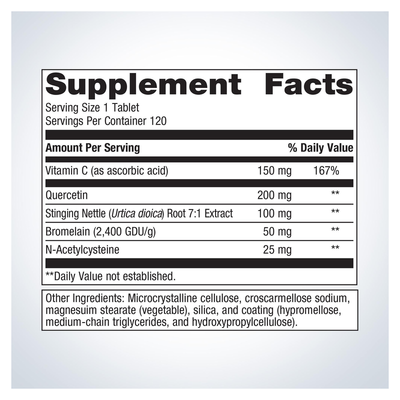 Sinuplex (120 Tablets) — Supplement Facts