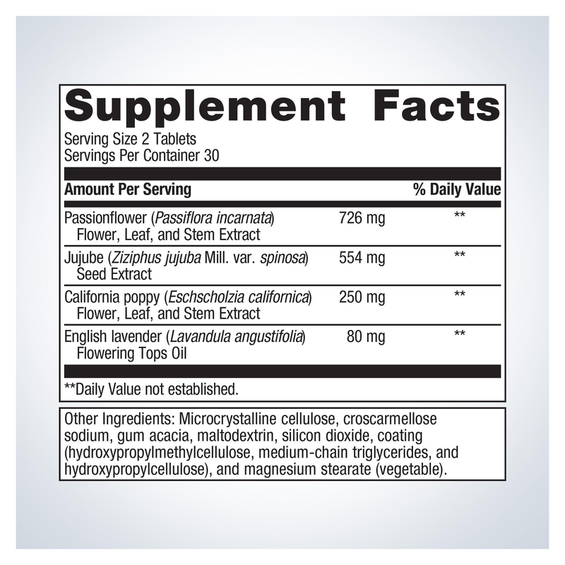 Tran-Q Sleep (60 Tablets) — Supplement Facts