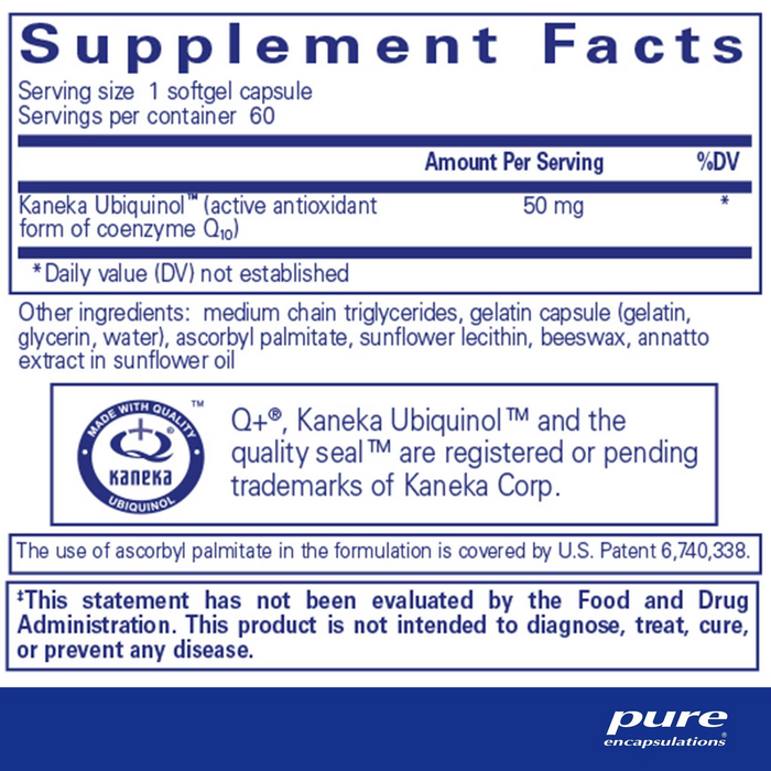 Ubiquinol-QH (50 mg) (60 Softgels)-Vitamins & Supplements-Pure Encapsulations-Pine Street Clinic