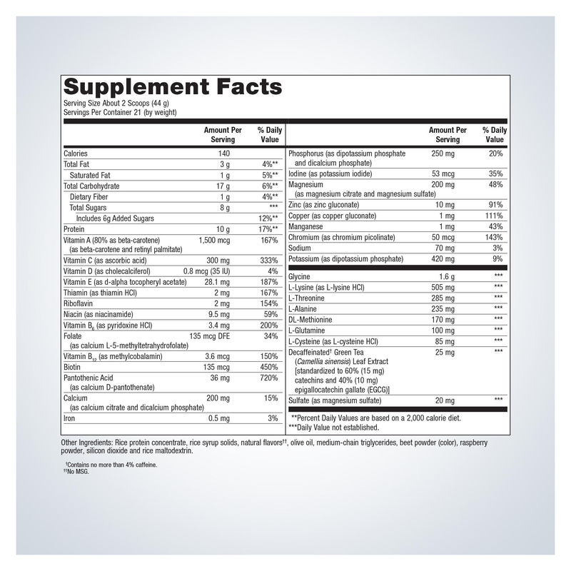 UltraClear Plus Detox Powder — Supplement Facts