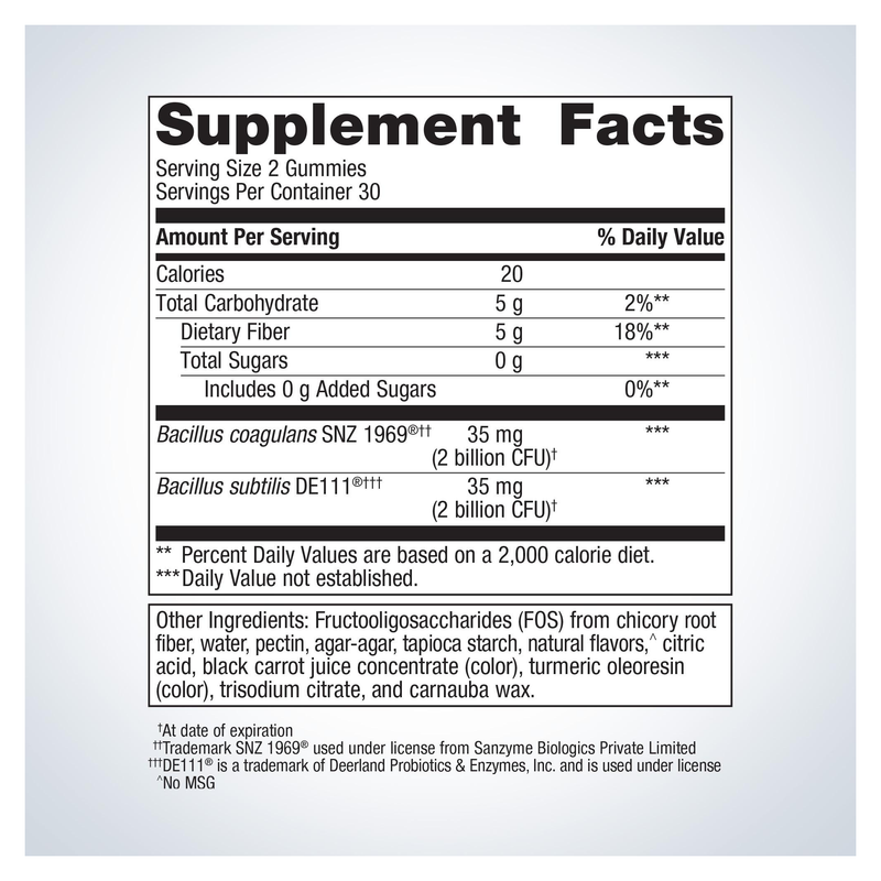 UltraFlora 3-in-1 Daily Probiotic (Berry) (60 Gummies) — Supplement Facts