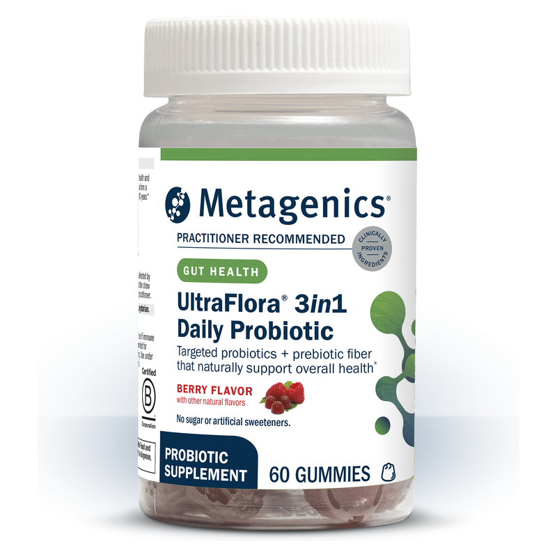 UltraFlora 3-in-1 Daily Probiotic (Berry) (60 Gummies)