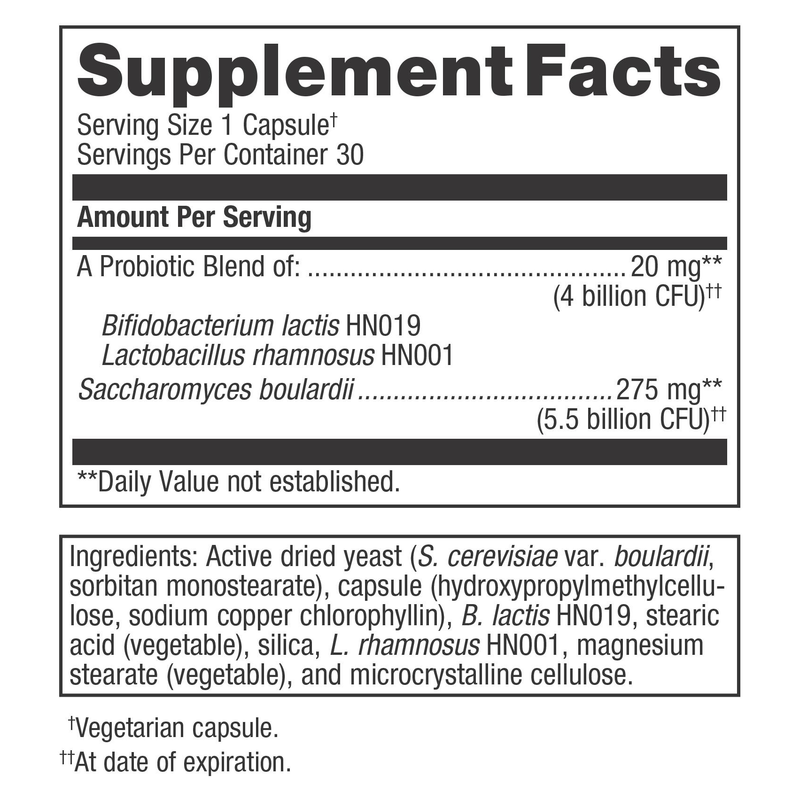UltraFlora Acute Care Probiotic (30 Capsules) — Supplement Facts